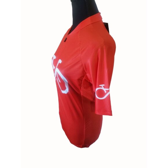 Cycle-Run Men's Short Sleeve Cycling Jersey with 3 Rear Pockets Red Size M - Picture 3 of 8